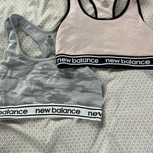 New Balance Gray and Pink Sports Bras